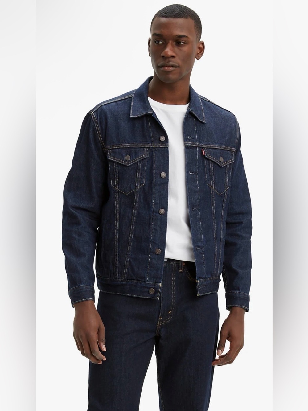 Levi’s Men’s Denim Cotton Trucker Dark Wash Jean Jacket Size XXL